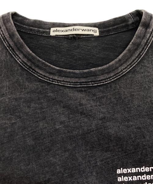 ALEXANDER WANG（アレキサンダー・ワン）ALEXANDER WANG (アレキサンダー・ワン) ロゴクロップドTシャツ ブラック サイズ:XSの古着・服飾アイテム
