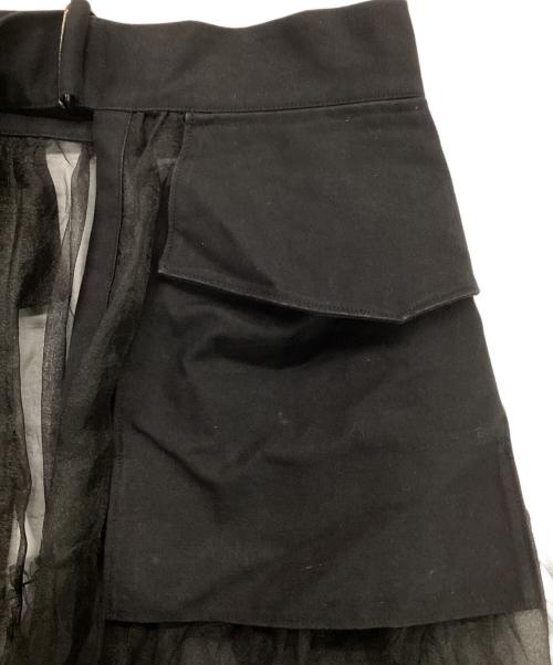 MAISON SPECIAL（メゾンスペシャル）MAISON SPECIAL (メゾンスペシャル) Tulle Tiered Belt Skirt ブラック サイズ:FREEの古着・服飾アイテム