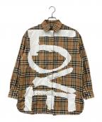 BURBERRYバーバリー）の古着「ノバチェックプリントシャツ」｜ブラウン