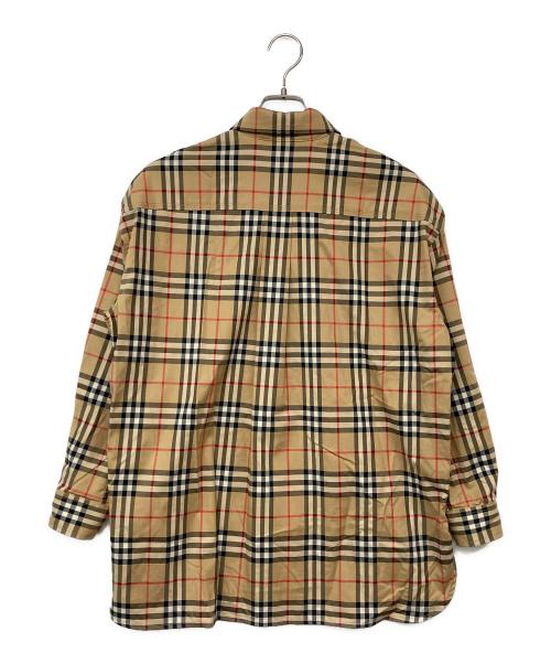 BURBERRY（バーバリー）BURBERRY (バーバリー) ノバチェックプリントシャツ ブラウン サイズ:34の古着・服飾アイテム