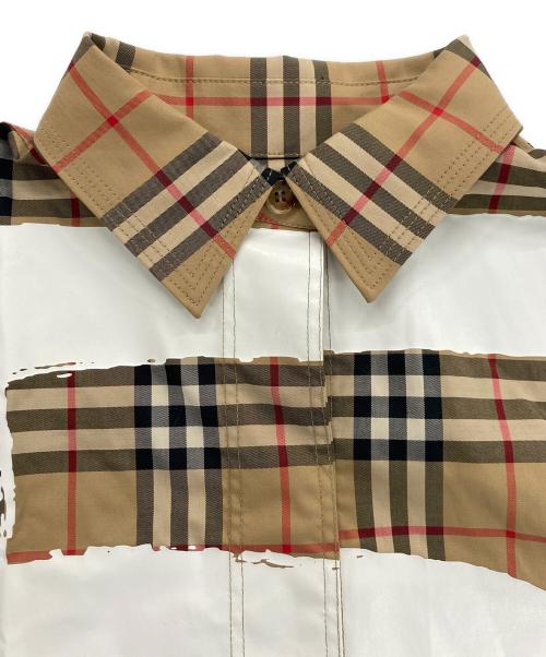 BURBERRY（バーバリー）BURBERRY (バーバリー) ノバチェックプリントシャツ ブラウン サイズ:34の古着・服飾アイテム