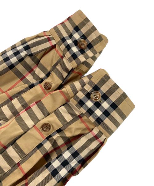 BURBERRY（バーバリー）BURBERRY (バーバリー) ノバチェックプリントシャツ ブラウン サイズ:34の古着・服飾アイテム