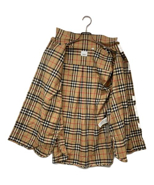 BURBERRY（バーバリー）BURBERRY (バーバリー) ノバチェックプリントシャツ ブラウン サイズ:34の古着・服飾アイテム