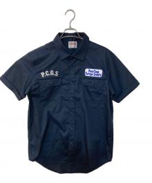 PorkChop（ポークチョップ）の古着「T/C ワーク ショートスリーブ シャツ」｜ネイビー
