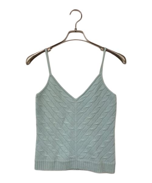 RALPH LAUREN（ラルフローレン）RALPH LAUREN (ラルフローレン) カシミヤニットキャミソール スカイブルー サイズ:Mの古着・服飾アイテム