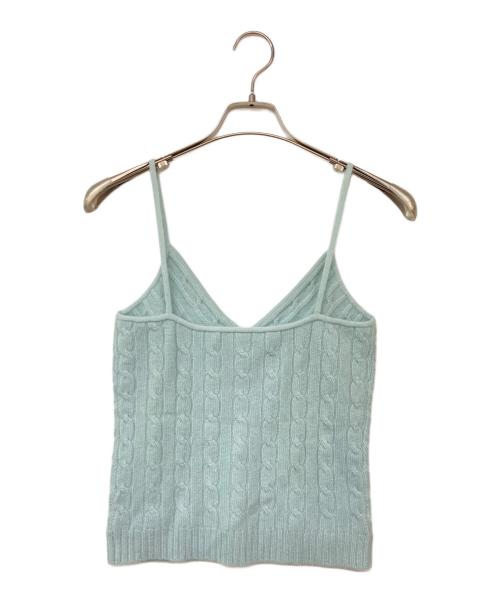 RALPH LAUREN（ラルフローレン）RALPH LAUREN (ラルフローレン) カシミヤニットキャミソール スカイブルー サイズ:Mの古着・服飾アイテム
