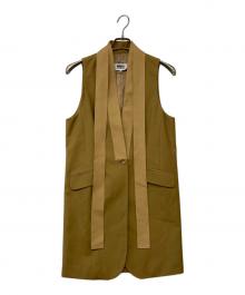 MM6 Maison Margiela（エムエムシックスメゾンマルジェラ）の古着「ロングジレ」｜ブラウン