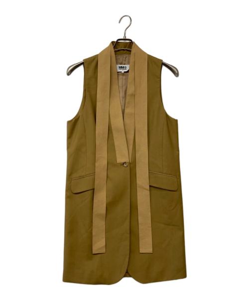 MM6 Maison Margiela（エムエムシックスメゾンマルジェラ）MM6 Maison Margiela (エムエムシックスメゾンマルジェラ) ロングジレ ブラウン サイズ:38の古着・服飾アイテム