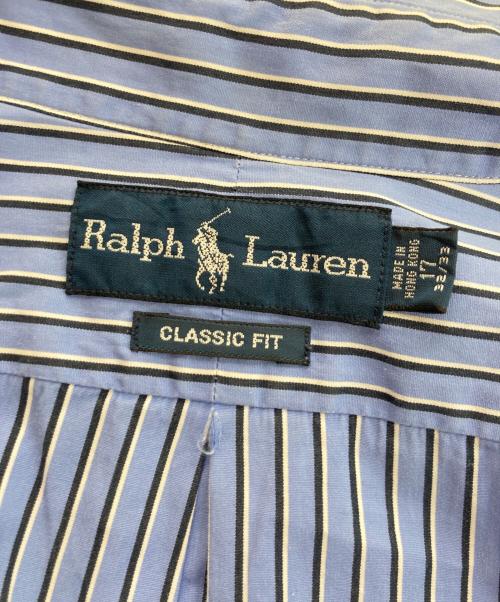 RALPH LAUREN（ラルフローレン）RALPH LAUREN (ラルフローレン) ストライプBDシャツ スカイブルー サイズ:17の古着・服飾アイテム