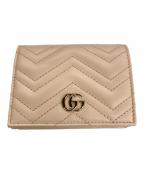 GUCCIグッチ）の古着「ダブルGカードケースウォレット」｜ピンク