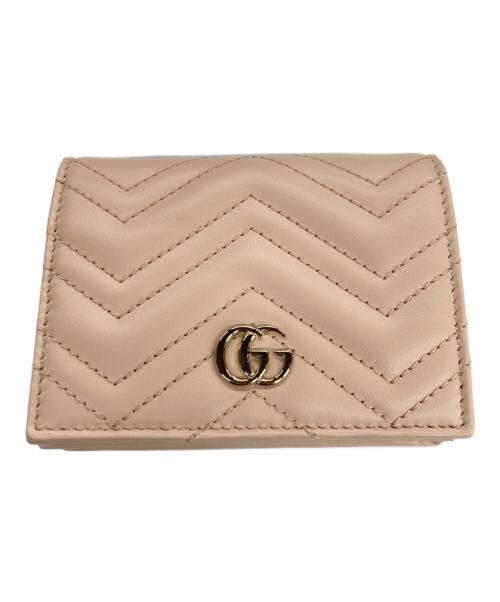 GUCCI（グッチ）GUCCI (グッチ) ダブルGカードケースウォレット ピンクの古着・服飾アイテム