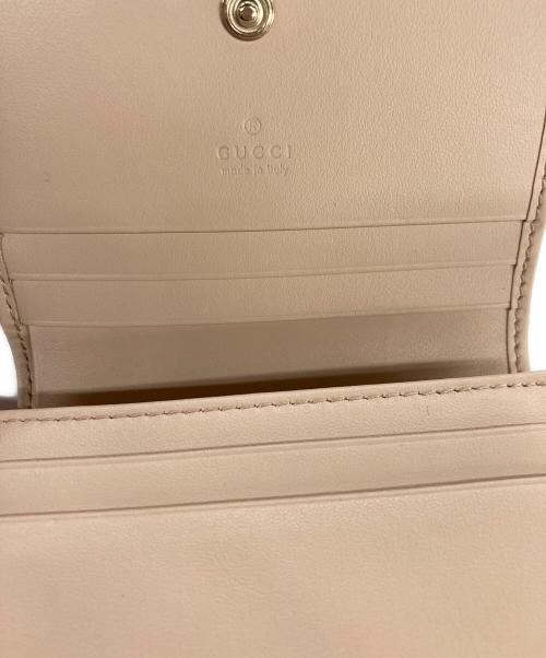 GUCCI（グッチ）GUCCI (グッチ) ダブルGカードケースウォレット ピンクの古着・服飾アイテム
