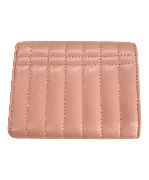 BURBERRY（バーバリー）BURBERRY (バーバリー) LOLA キルティング三つ折り財布 ピンクの古着・服飾アイテム