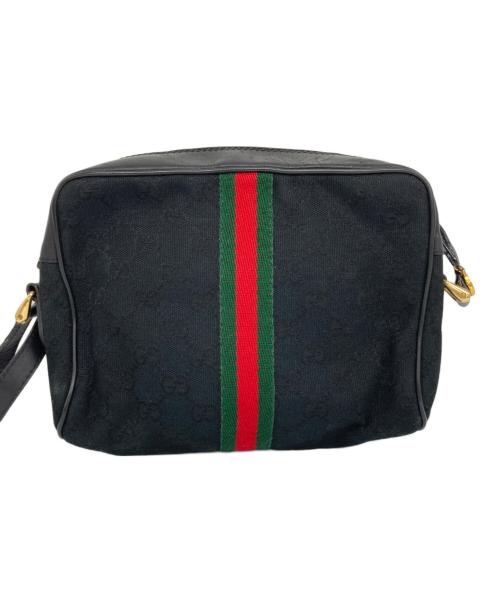 GUCCI（グッチ）GUCCI (グッチ) シェリーラインショルダーバッグ ブラックの古着・服飾アイテム