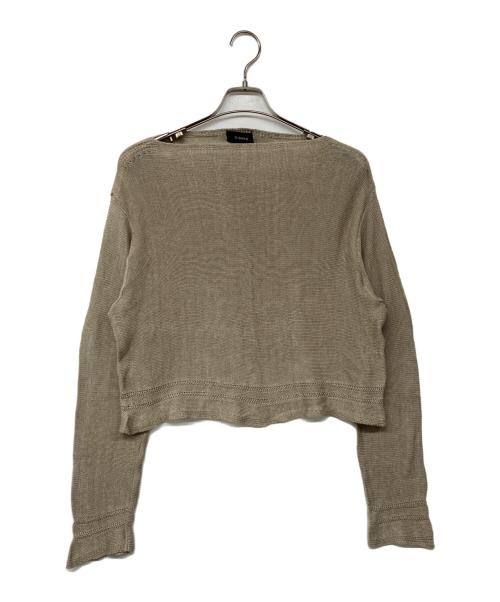 SINME（シンメ）SINME (シンメ) ローゲージリネンニット ベージュ サイズ:Fの古着・服飾アイテム
