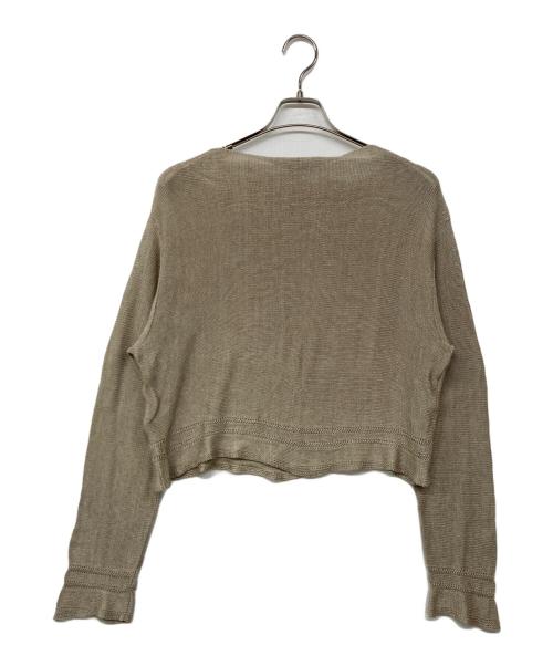 SINME（シンメ）SINME (シンメ) ローゲージリネンニット ベージュ サイズ:Fの古着・服飾アイテム
