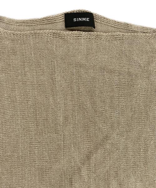 SINME（シンメ）SINME (シンメ) ローゲージリネンニット ベージュ サイズ:Fの古着・服飾アイテム