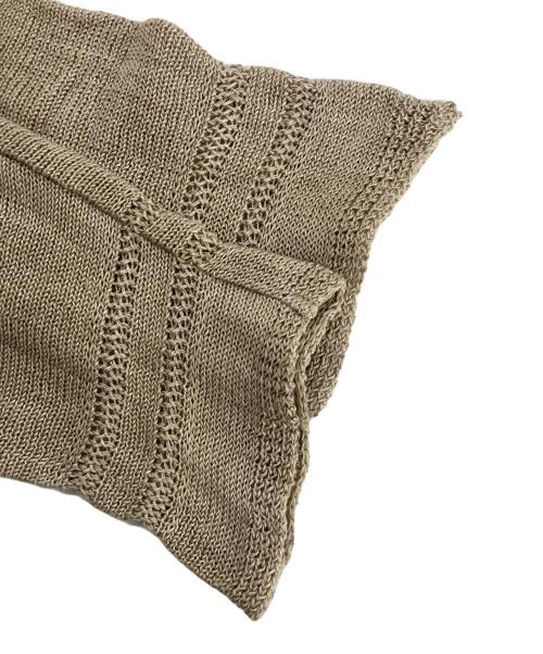 SINME（シンメ）SINME (シンメ) ローゲージリネンニット ベージュ サイズ:Fの古着・服飾アイテム