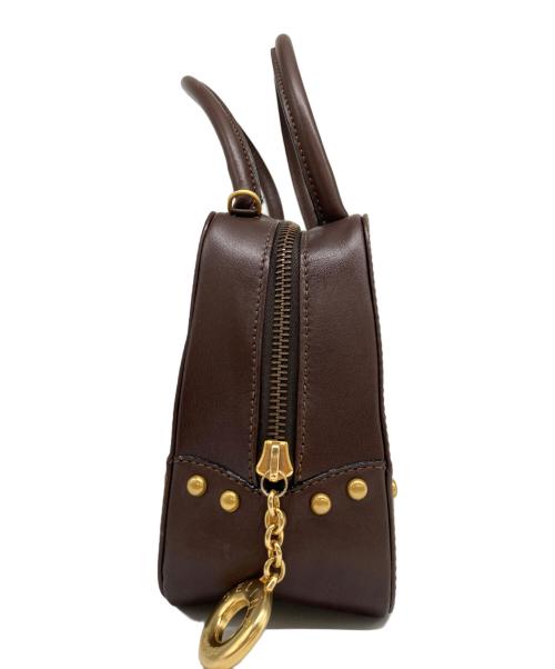 CELINE（セリーヌ）CELINE (セリーヌ) スタッズハンドバッグ ブラウンの古着・服飾アイテム