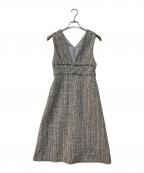 Maglie le cassettoマーリエ ル カセット）の古着「ファンシーツイードジャンパースカート」｜グレー