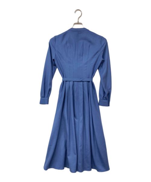 ANAYI（アナイ）ANAYI (アナイ) ウールアムンゼンポケットフレアワンピース ブルー サイズ:34の古着・服飾アイテム