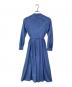 ANAYI (アナイ) ウールアムンゼンポケットフレアワンピース ブルー サイズ:34：11000円