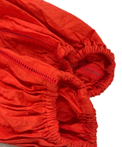 INED（イネド）INED (イネド) Vネック サッカー ワンピース レッド サイズ:7の古着・服飾アイテム