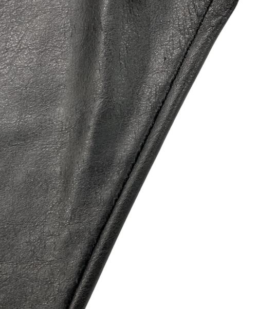 Needles（ニードルズ）Needles (ニードルズ) narrow TRACK PANT Synthetic Leather ブラック サイズ:Mの古着・服飾アイテム