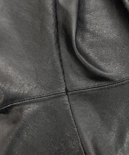 Needles（ニードルズ）Needles (ニードルズ) narrow TRACK PANT Synthetic Leather ブラック サイズ:Mの古着・服飾アイテム