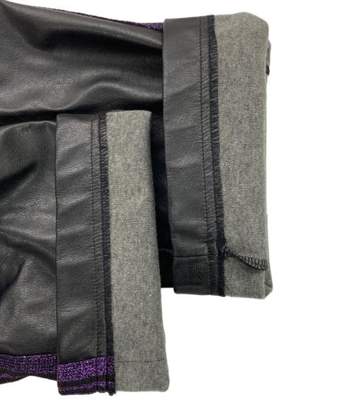 Needles（ニードルズ）Needles (ニードルズ) narrow TRACK PANT Synthetic Leather ブラック サイズ:Mの古着・服飾アイテム