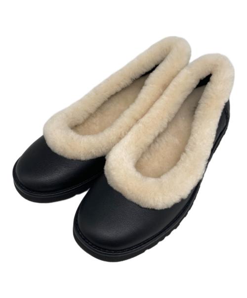 UGG（アグ）UGG (アグ) zara leather flats ブラック サイズ:25の古着・服飾アイテム