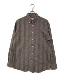 ARMANI JEANS（アルマーニジーンズ）の古着「90`Sチェック織ボタンダウンシャツ」｜グレー