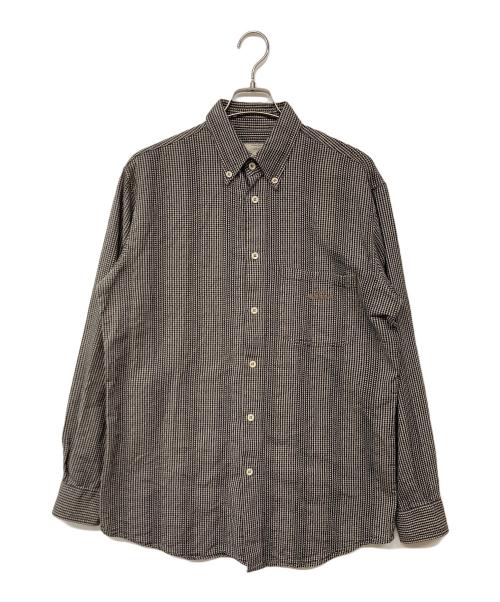 ARMANI JEANS（アルマーニジーンズ）ARMANI JEANS (アルマーニジーンズ) 90`Sチェック織ボタンダウンシャツ グレー サイズ:Mの古着・服飾アイテム