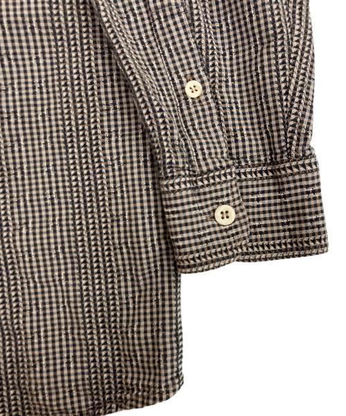 ARMANI JEANS（アルマーニジーンズ）ARMANI JEANS (アルマーニジーンズ) 90`Sチェック織ボタンダウンシャツ グレー サイズ:Mの古着・服飾アイテム