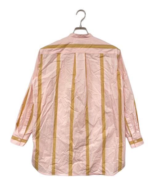 marimekko（マリメッコ）marimekko (マリメッコ) Rohkea Puhveli shirt / プゥヴェリ バンドカラーシャツ ピンク サイズ:36の古着・服飾アイテム
