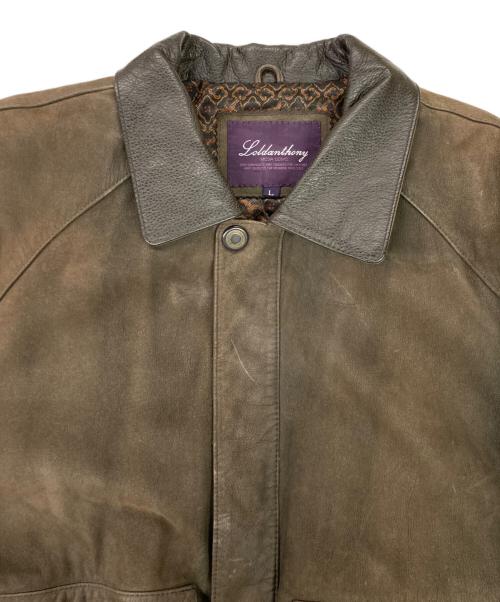 LOLDANTHONY（ロードアンソニー）LOLDANTHONY (ロードアンソニー) LOLDANTHONY　レザージャケット　切替　牛革 ブラウン サイズ:Lの古着・服飾アイテム