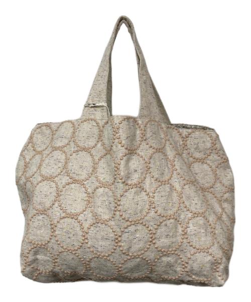 mina perhonen（ミナ ペルホネン）mina perhonen (ミナ ペルホネン) パニーニバッグ ベージュ 未使用品の古着・服飾アイテム