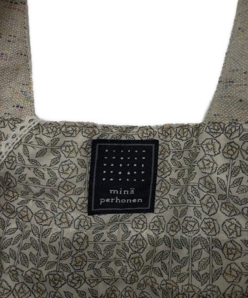 mina perhonen（ミナ ペルホネン）mina perhonen (ミナ ペルホネン) パニーニバッグ ベージュ 未使用品の古着・服飾アイテム