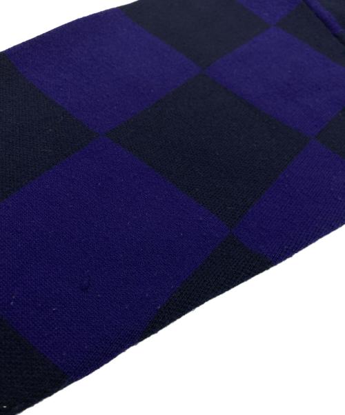 RAF SIMONS（ラフシモンズ）RAF SIMONS (ラフシモンズ) FRED PERRY (フレッドペリー) RS CHECKERBOARD CARDIGAN ブラック×パープル サイズ:Lの古着・服飾アイテム