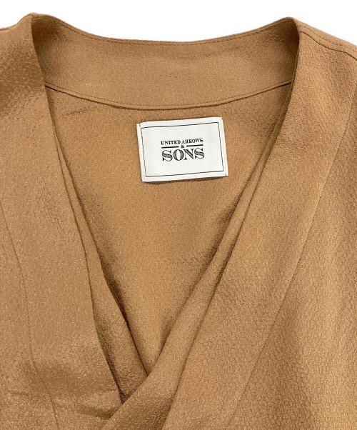 UNITED ARROWS & SONS（ユナイテッドアローズ アンド サンズ）UNITED ARROWS & SONS (ユナイテッドアローズ アンド サンズ) RIPPLE CARDIGAN ベージュ サイズ:Ｍの古着・服飾アイテム