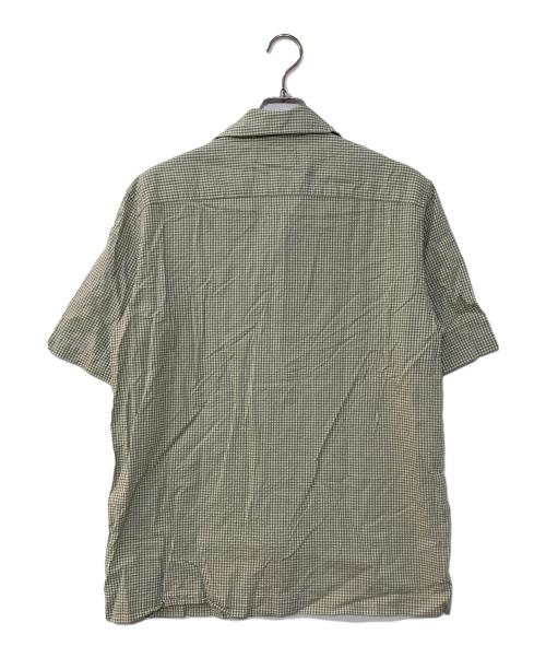 FRED PERRY（フレッドペリー）FRED PERRY (フレッドペリー) Microgingham Seersucker Shirt マイクロギンガムシアサッカーシャツ グリーン サイズ:Mの古着・服飾アイテム