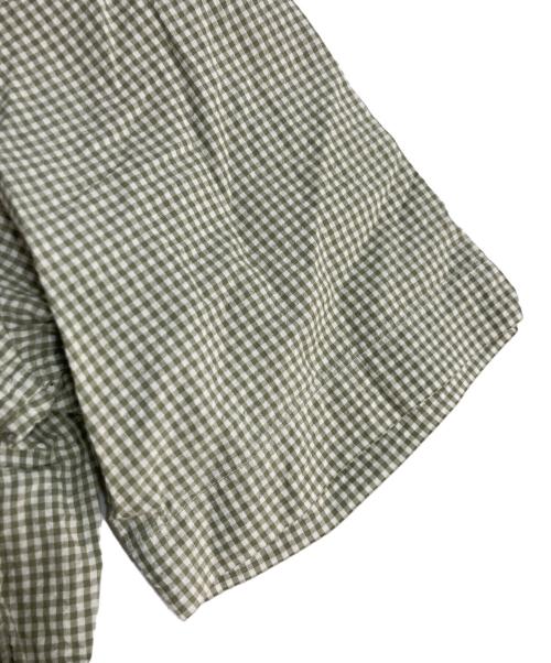 FRED PERRY（フレッドペリー）FRED PERRY (フレッドペリー) Microgingham Seersucker Shirt マイクロギンガムシアサッカーシャツ グリーン サイズ:Mの古着・服飾アイテム