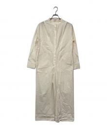 TODAYFUL（トゥデイフル）の古着「Typewriter Shirts Combinaison / タイプライターシャツコンビネゾン オールインワン」｜アイボリー