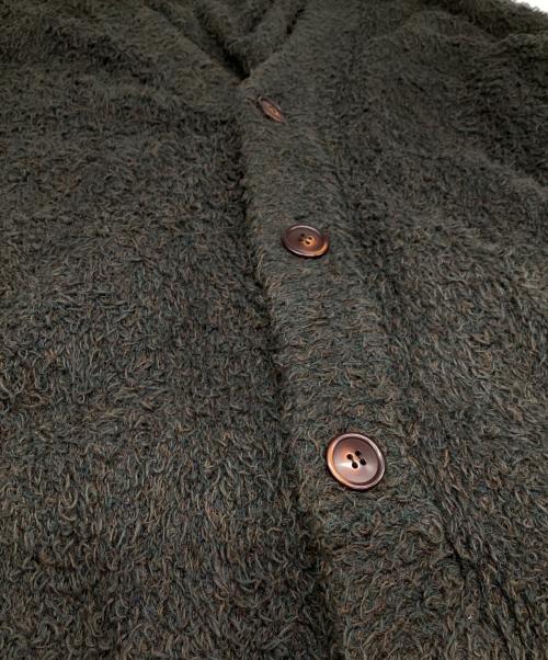 i'm here（アイムヒアー）i'm here (アイムヒアー) シャギーカーディガン グリーン サイズ:Mの古着・服飾アイテム