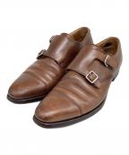 Crockett & Jonesクロケット＆ジョーンズ）の古着「ダブルモンクシューズ」｜ブラウン