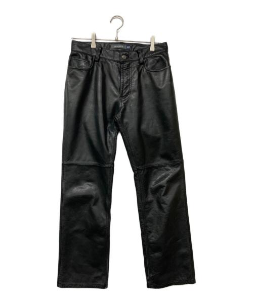 OLD GAP（オールドギャップ）OLD GAP (オールドギャップ) STRAIGHT FIT レザーパンツ ブラック サイズ:W30の古着・服飾アイテム