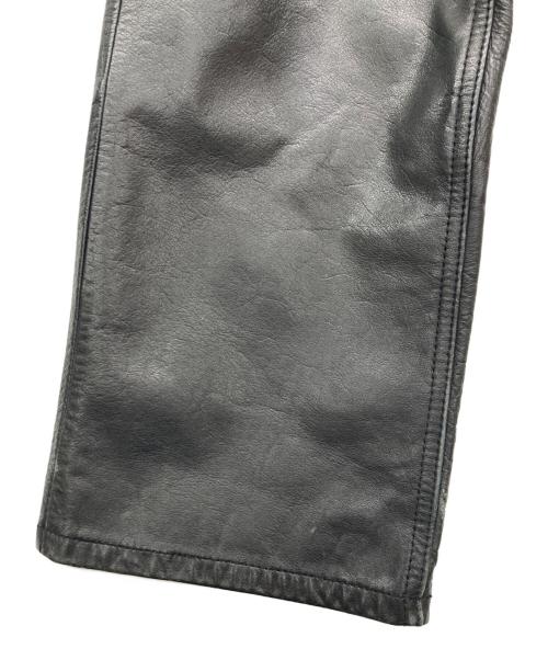 OLD GAP（オールドギャップ）OLD GAP (オールドギャップ) STRAIGHT FIT レザーパンツ ブラック サイズ:W30の古着・服飾アイテム