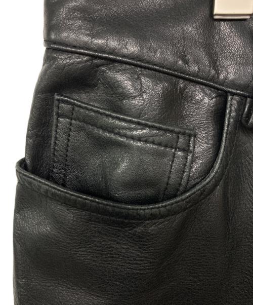 OLD GAP（オールドギャップ）OLD GAP (オールドギャップ) STRAIGHT FIT レザーパンツ ブラック サイズ:W30の古着・服飾アイテム