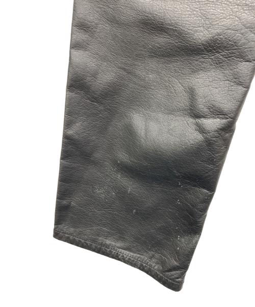 OLD GAP（オールドギャップ）OLD GAP (オールドギャップ) STRAIGHT FIT レザーパンツ ブラック サイズ:W30の古着・服飾アイテム