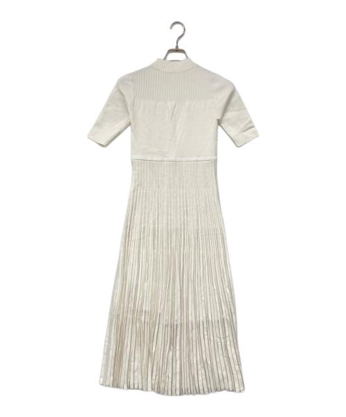 anuans（アニュアンス）anuans (アニュアンス) ボトルネックシアーニットワンピース ホワイト サイズ:FREEの古着・服飾アイテム